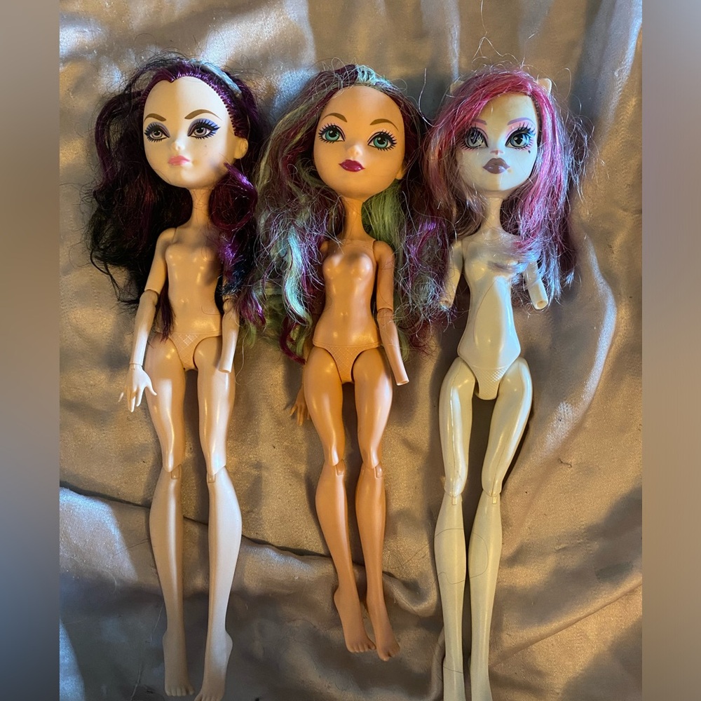 ‘Ever after high x monster high dolls